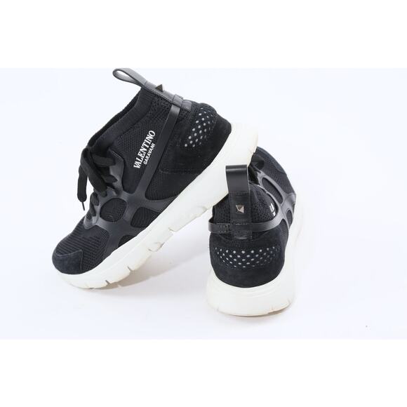 VALENTINO GARAVANI Black Lace Up Sound High Top Trainer Sneakers Size 41 main image 5